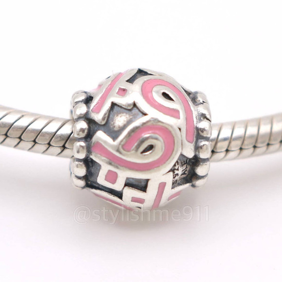 Authentic PANDORA Pink Ribbon Breast Cancer Charm - Picture 2 of 8